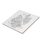 Texas Staat Bird & Blume Farbseite Fliese (Seite)