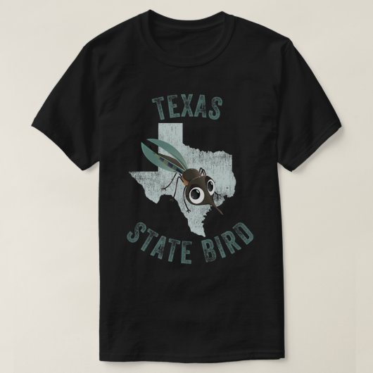 Texas Staat Bird Moskito witzig T-Shirt (Design vorne)