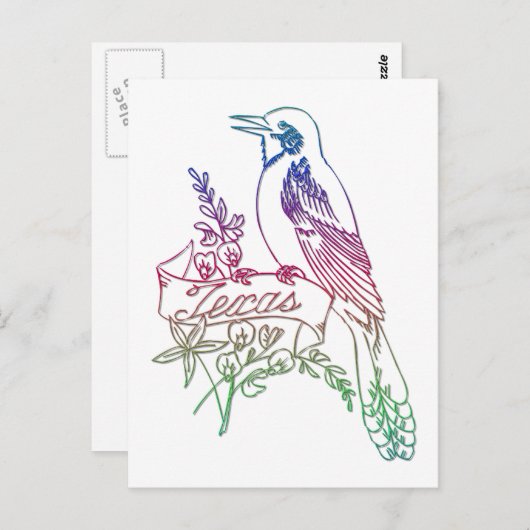 Texas Staat Bird - The Mockingbird Postkarte (Vorne/Hinten)