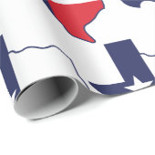 Texas Staat Birthday Geschenkwrap Geschenkpapier (Rolleneckpunkt)