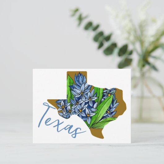 Texas Staat Blume Postkarte (Stehend Vorderseite)