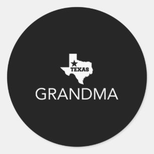 Texas Staat der TX Proud Oma Texas Vacat Runder Aufkleber