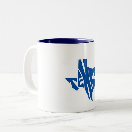 Texas Staat Form Kaffee Tasse (Vorderseite Links)