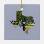 Texas Staat Foto Einfügen und Ortsname Keramikornament (Rückseite)