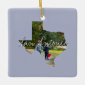 Texas Staat Foto Einfügen und Ortsname Keramikornament (Vorderseite)