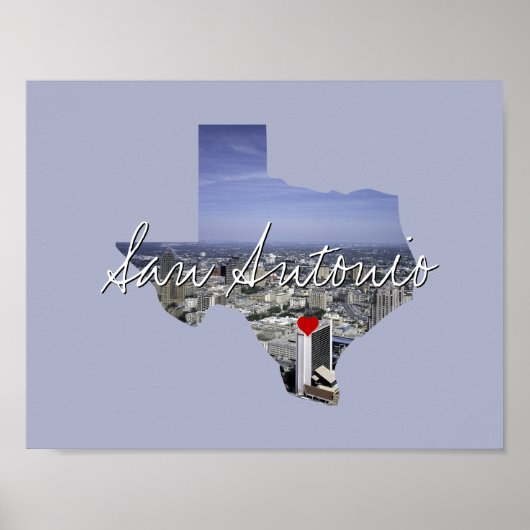 Texas Staat Foto Einfügen und Ortsname Poster (Vorne)