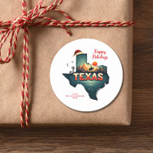 Texas Staat Glückliche Ferien Personalisierte Text