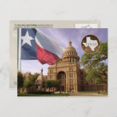 Texas Staat Hauptstadt Gebäude, Austin, TX Postkarte (Vorne/Hinten)