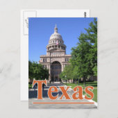 Texas Staat Hauptstadt Gebäude, Austin TX. Postkarte (Vorne/Hinten)