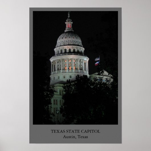 Texas Staat Hauptstadt Poster (Vorne)
