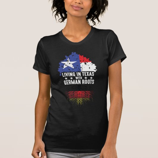 Texas Staat Herkunft Deutschland Flaggendeutscher  T-Shirt (Vorderseite)