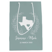 Texas Staat Hochzeit in Urlaubsort bevorzugt Mittlere Geschenktüte (Vorderseite)