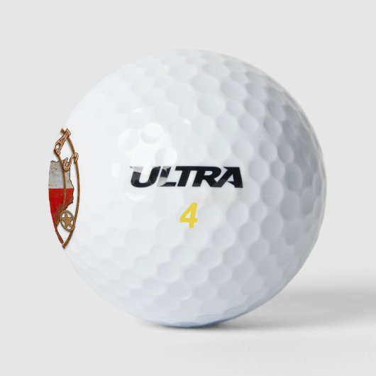 Texas Staat Karte Flaggenmarkierung Schmiedeeisen Golfball (Logo)
