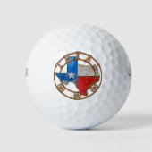 Texas Staat Karte Flaggenmarkierung Schmiedeeisen Golfball (Vorderseite)