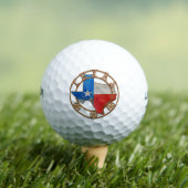 Texas Staat Karte Flaggenmarkierung Schmiedeeisen Golfball (Insitu T-Shirt)