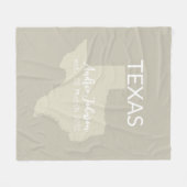 Texas Staat Karte Individuelle Name und Datum Fleecedecke (Vorderseite (Horizontal))