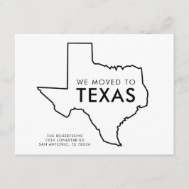 Texas Staat Karte Schwarz/Weiß Neue Adresse