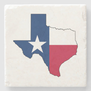 Texas Staat Karte und Flag Lone Star Staat Texan Steinuntersetzer