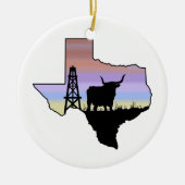 Texas Staat Keramik Ornament (Vorne)