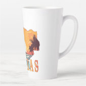 Texas Staat Kontur Beach Sunset Milchtasse (Rechts)