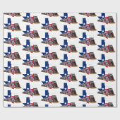 Texas Staat Kontur, Colors & Cadillac Ranch Wrapp Geschenkpapier (Flach)