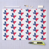 Texas Staat Kontur und Flag Farben, Seidenpapier (Handwerk)