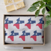 Texas Staat Kontur und Flag Farben, Seidenpapier (Geschenk)