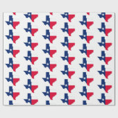 Texas Staat Kontur und Flag Farben, Wrapping Papes Geschenkpapier (Flach)