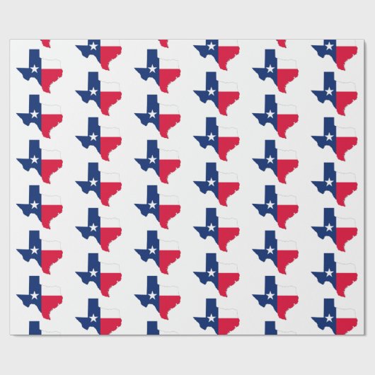 Texas Staat Kontur und Flag Farben, Wrapping Papes Geschenkpapier (Flach)