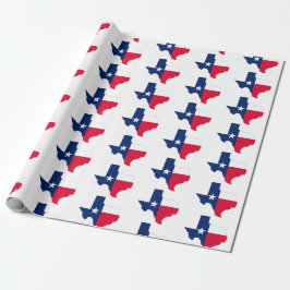 Texas Staat Kontur und Flag Farben, Wrapping Papes Geschenkpapier