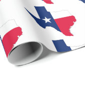Texas Staat Kontur und Flag Farben, Wrapping Papes Geschenkpapier (Rolleneckpunkt)