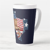 Texas Staat Kontur USA Pferd Milchtasse (Rechte Ecke)