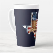 Texas Staat Kontur USA Pferd Milchtasse (Linke Ecke)