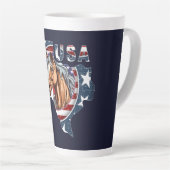 Texas Staat Kontur USA Pferd Milchtasse (Rechte Ecke)