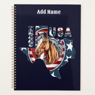 Texas Staat Kontur USA Pferd Planer