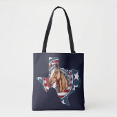 Texas Staat Kontur USA Pferd Tasche (Vorderseite)