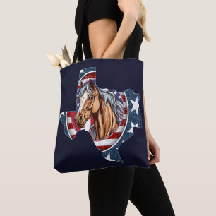 Texas Staat Kontur USA Pferd Tasche