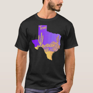 Texas Staat Landschaft Wüste Landschaft Cacti Hand T-Shirt