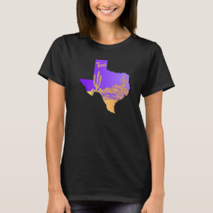 Texas Staat Landschaft Wüste Landschaft Cacti Hand T-Shirt