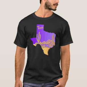 Texas Staat Landschaft Wüste Landschaft Cacti Hand T-Shirt