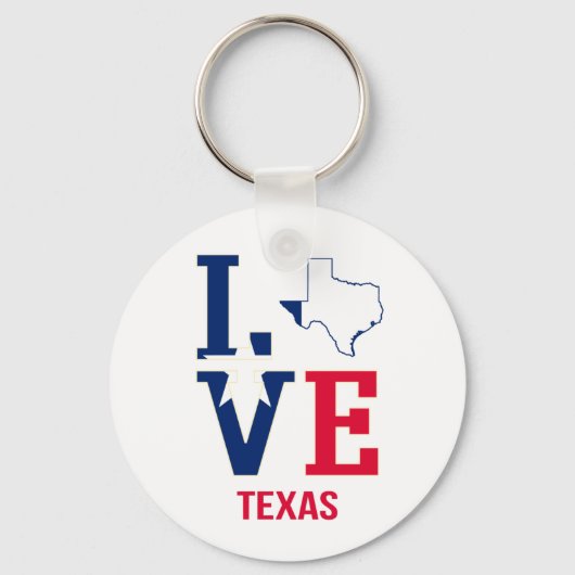 Texas Staat Liebe USA Schlüsselanhänger (Vorderseite)