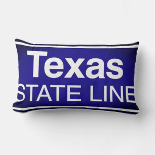 Texas Staat Line Pillow Lendenkissen