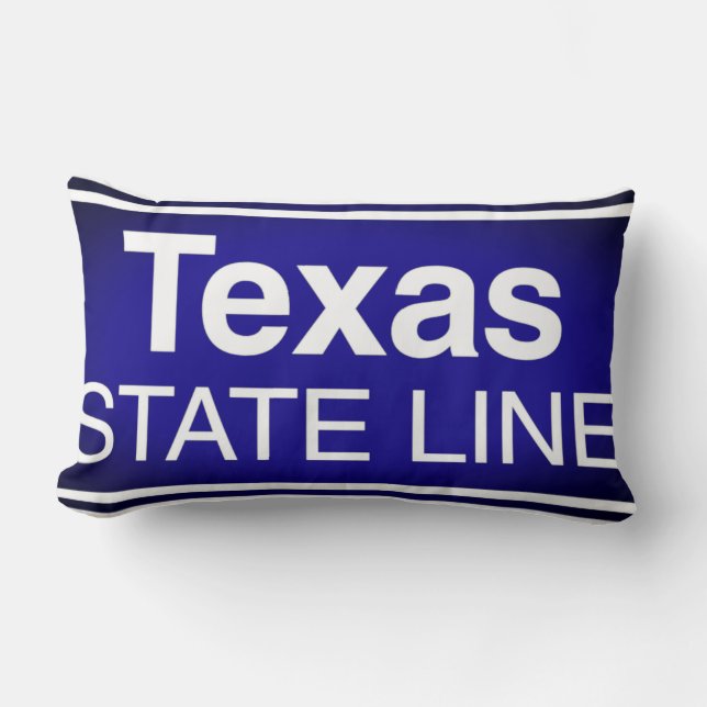 Texas Staat Line Pillow Lendenkissen (Vorderseite)