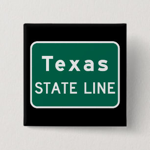 Texas Staat Line Road-Zeichen Button