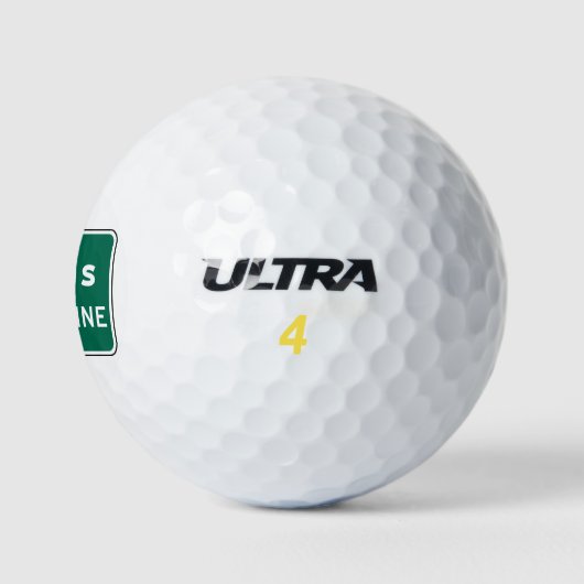Texas Staat Line Road-Zeichen Golfball (Logo)