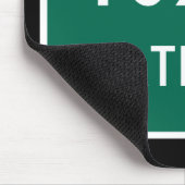 Texas Staat Line Road-Zeichen Mousepad (Ecke)