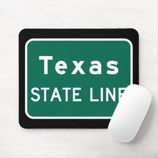 Texas Staat Line Road-Zeichen Mousepad (Mit Mouse)