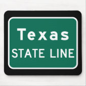 Texas Staat Line Road-Zeichen Mousepad (Vorne)