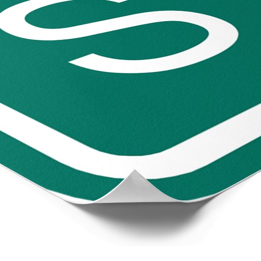 Texas Staat Line Road-Zeichen Poster (Ecke)