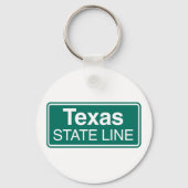 Texas Staat Line Road-Zeichen Schlüsselanhänger (Vorderseite)